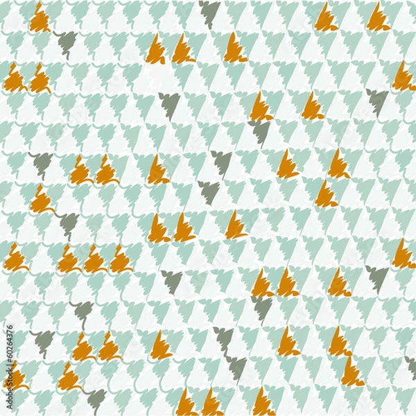 Fototapeta retro scandinavian triangle pattern sketch cells