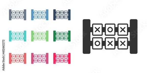Fototapeta Black Education logic game for preschool kids icon isolated on white background. Kids activity sheet. Count the number of cubes. Set icons colorful. Vector