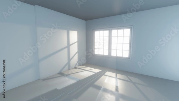 Fototapeta 3D Rendering of Minimal Bright Interior
