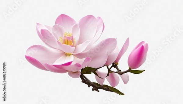 Obraz pink magnolia on transparent background