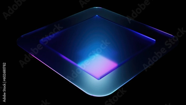 Obraz 3d render squares glass