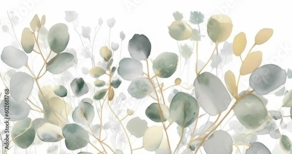 Fototapeta close up of a branch of willow. Generative AI