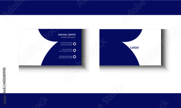 Fototapeta professional creative Minimalist black and red color variation Modern corporate business card design template professional creative
