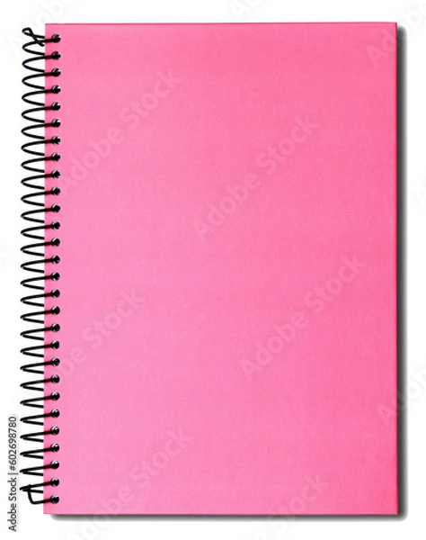 Obraz Pink notebook on transparent background. (PNG File)