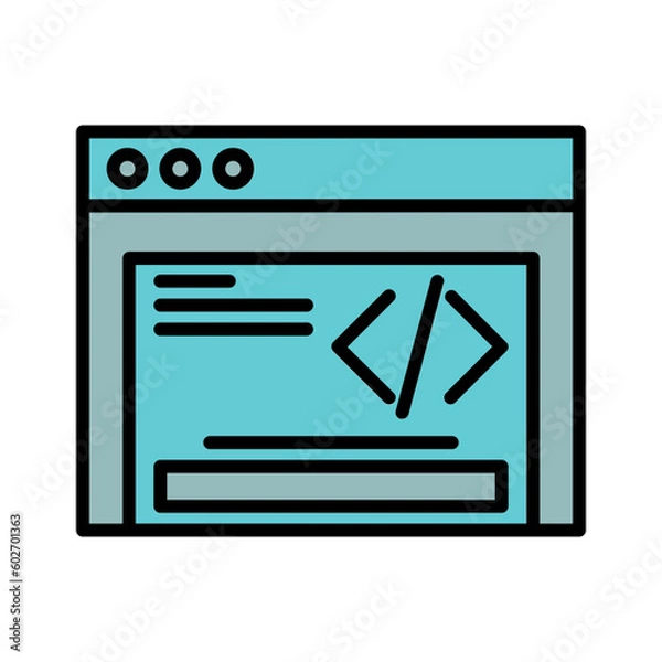 Fototapeta Web Programming Icon Design