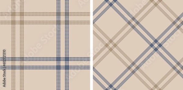 Obraz Plaid seamless vector pattern set.