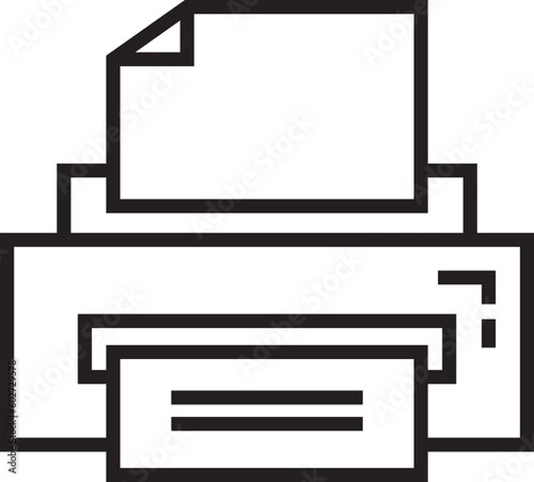 Obraz printer line icon