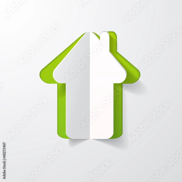 Obraz a house cut in paper