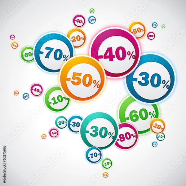 Obraz Soldes - Promotion - Illustration vectorielle