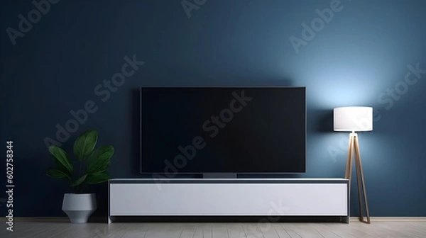 Fototapeta Minimalist Interior of modern interior desige 3D rendering, generative ai