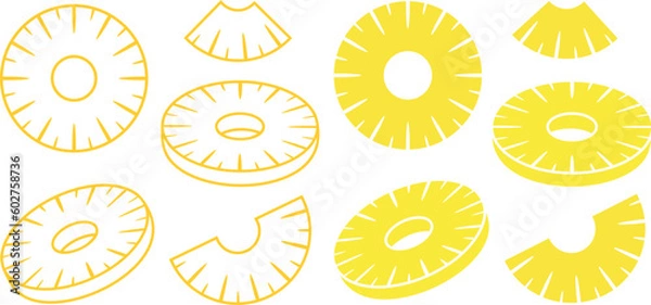 Obraz Pineapple logo. Isolated pineapple on white background