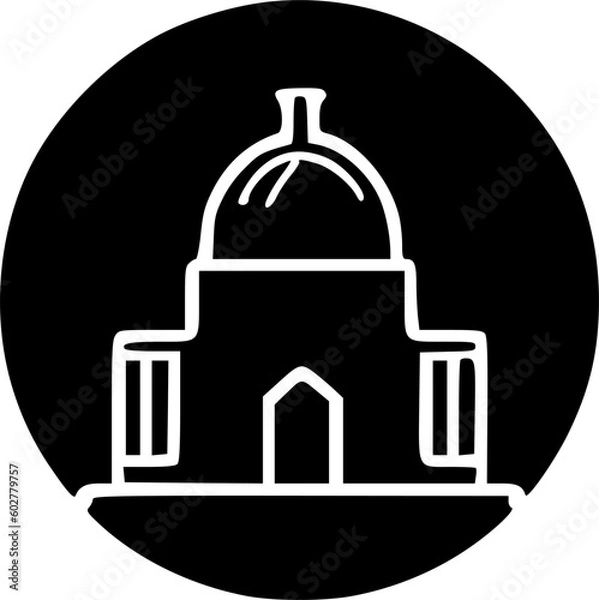 Fototapeta capitol icon. outline capitol vector icon for web design isolate on white background