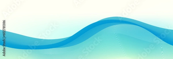 Fototapeta Cerulean wave on ivory background. Vector graphics