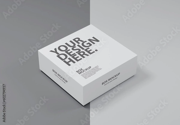 Obraz Square box mockup packaging