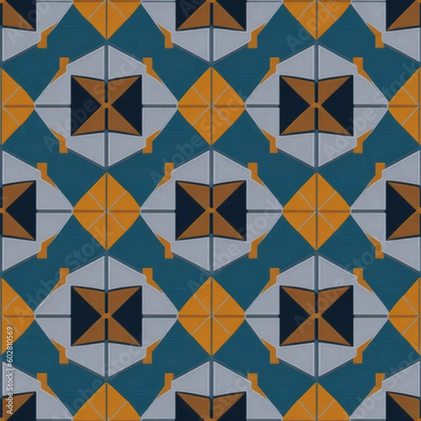 Obraz seamless geometric pattern,Generative IA
