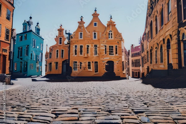 Obraz narrow street,Generative IA
