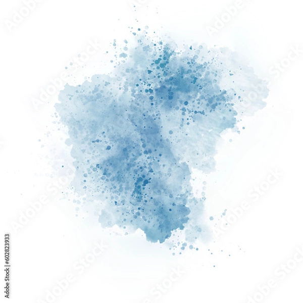 Obraz Pastel blue watercolor paint  stroke background for banner or card invitation and card wedding elements