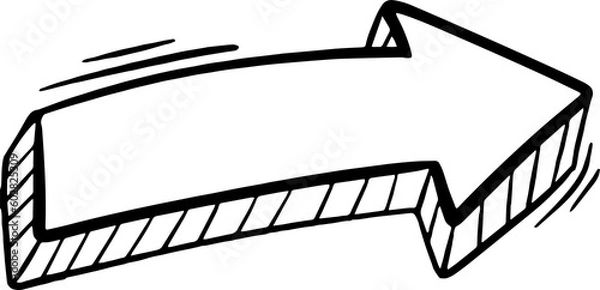 Fototapeta doodle sign arrow