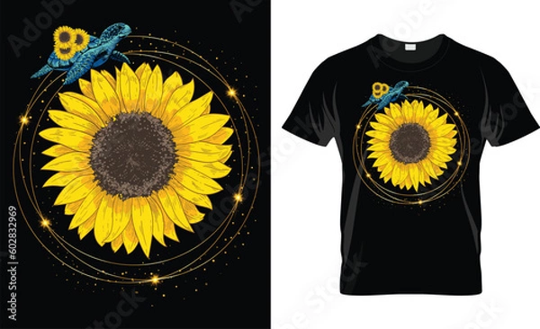 Fototapeta Turtle Sunflower