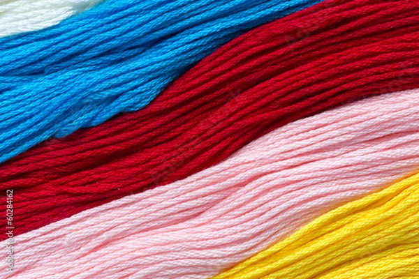 Fototapeta Фон из разноцветных ниток  "Мулине"