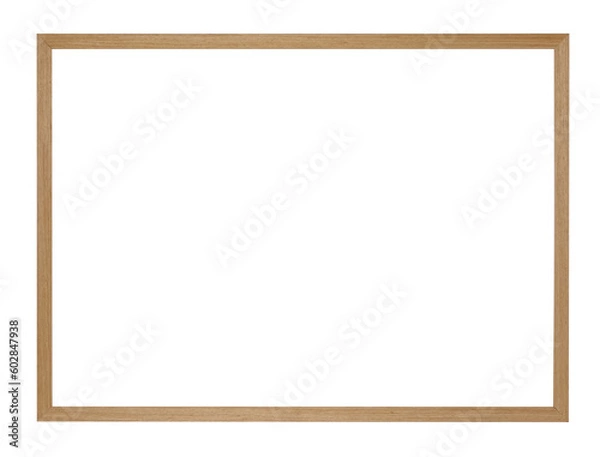 Fototapeta Wooden frame isolated on white. For mirror, photo, picture, painting and others