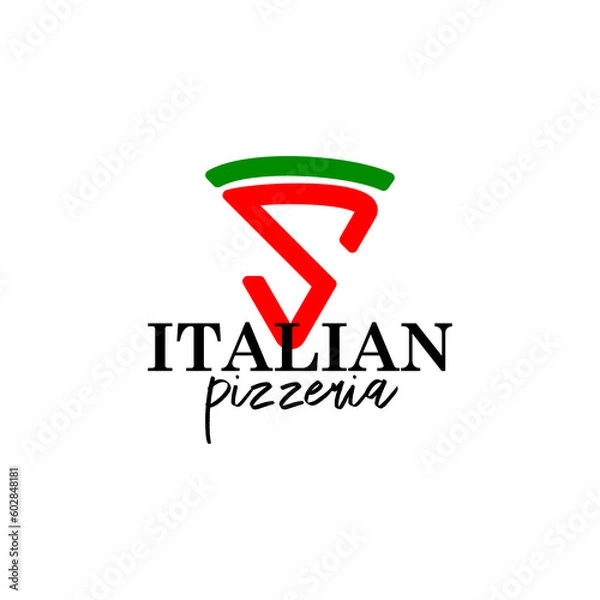 Obraz simple monogram from letter S logo