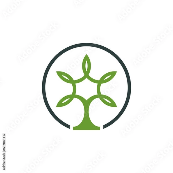 Obraz abstract growth tree logo