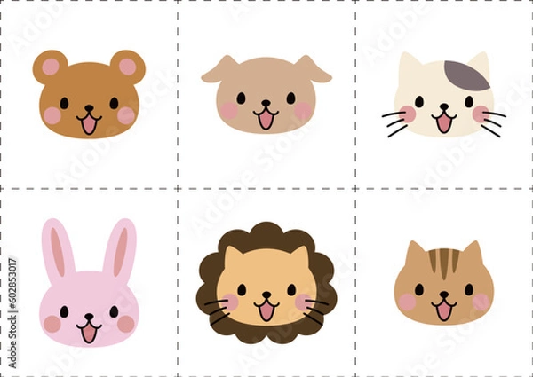 Fototapeta 口を開けている動物6種