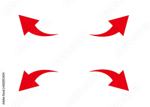 Obraz 赤の外側に向かう矢印