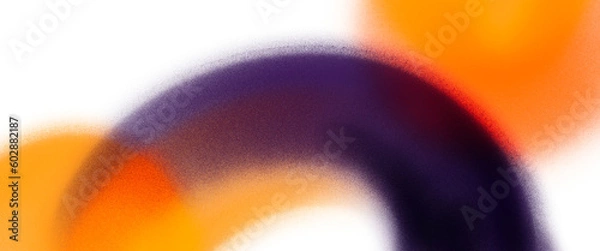 Obraz Abstract gradient hand-drawn artistic background with grain texture. Orange, red, dark purple on transparent background.