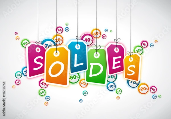 Obraz Soldes - Illustration vectorielle