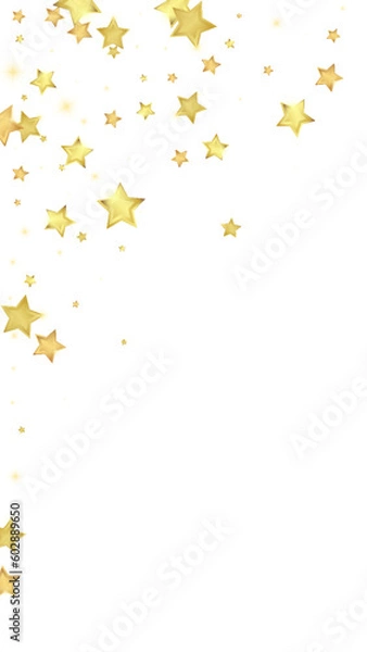 Fototapeta Magic stars vector overlay.  Gold stars scattered