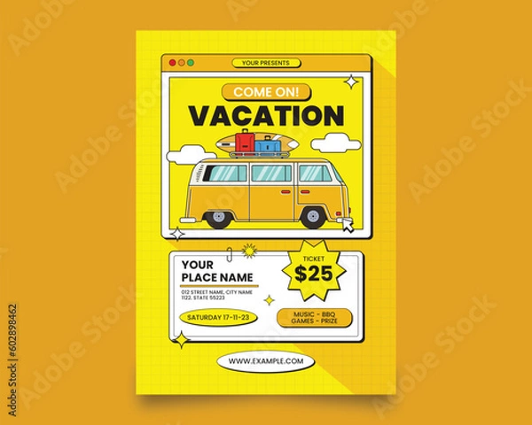 Obraz Vacation Flyer Design Template