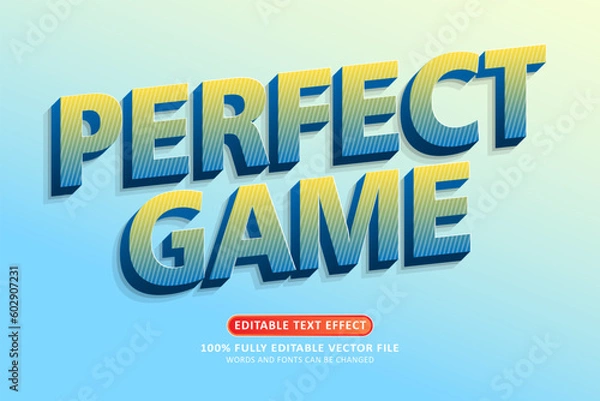Obraz Perfect game text effect editable modern style