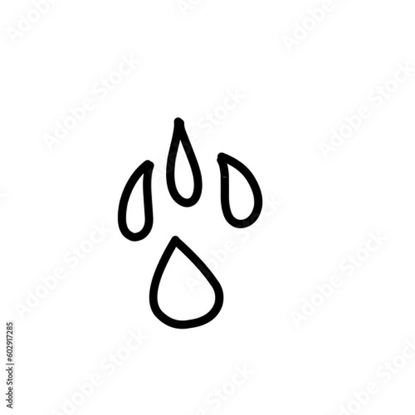 Obraz Water drop Doodle line