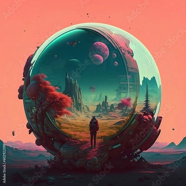 Obraz Stardust Serenity: Exploring the Celestial Gateway