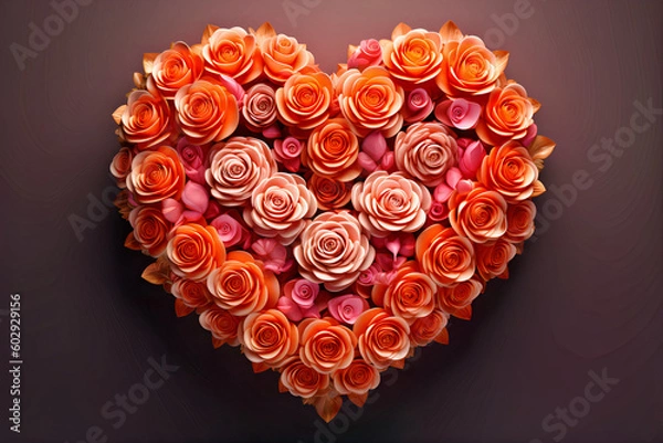 Obraz Arrange the hearts in the shape of roses - AI created