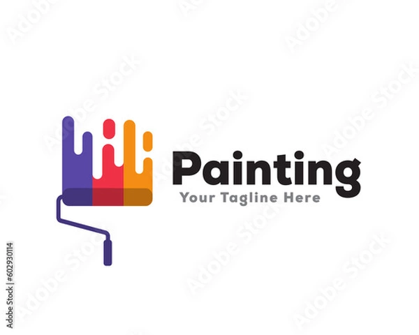 Obraz simple coloring paint icon symbol logo design template illustration inspiration
