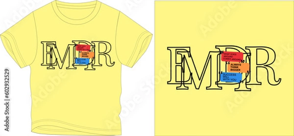 Obraz emdir my style t shirt graphic design vector illustration digital file