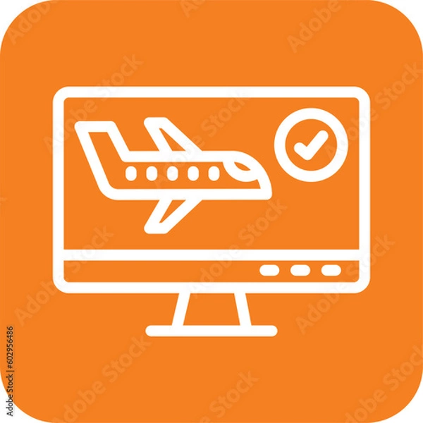 Fototapeta Check in Vector Icon Design Illustration