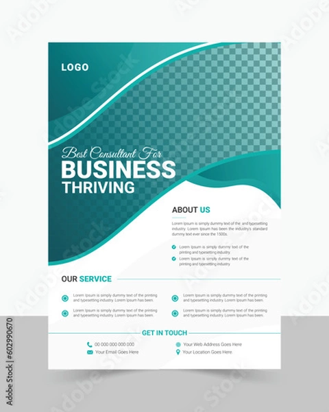 Fototapeta Modern Business Flyer Template Design Layout