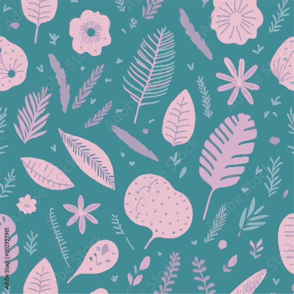 Fototapeta seamless pattern with flowers