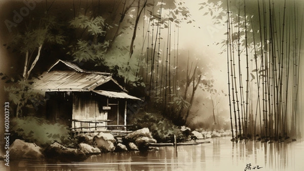 Obraz Hermitage on River : Generative AI
