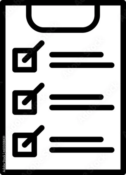 Fototapeta check sheet line icon. Symbol of medical. equipment for doctors. In a transparent background format. Healthcare and medical treatment concept.