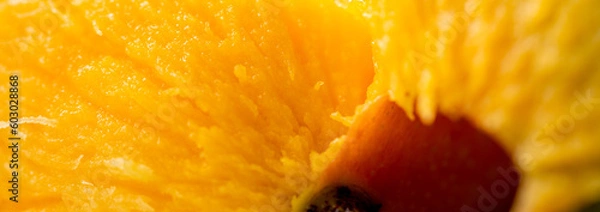 Obraz Mango close-up macro. Premium mango
Fruit mango without skin close-up for fruit salad.