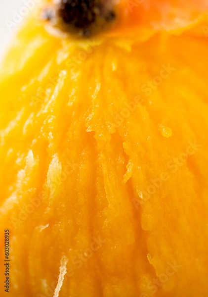 Obraz Mango close-up macro. Premium mango
Fruit mango without skin close-up for fruit salad.