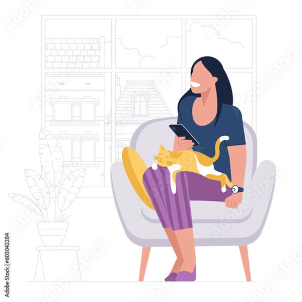 Fototapeta Freelancer is working outsourced.