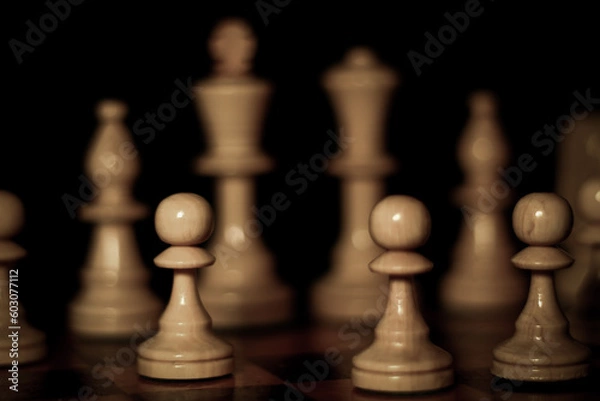 Fototapeta chess pieces on the board