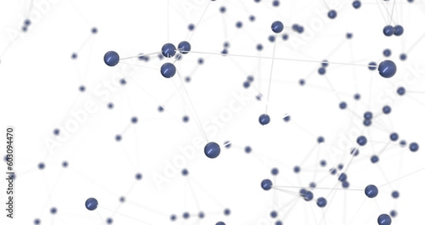 Fototapeta Falling cyber particles. Big data stream. 3d