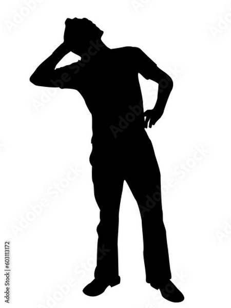 Fototapeta man posing with cellphone on isolated background
